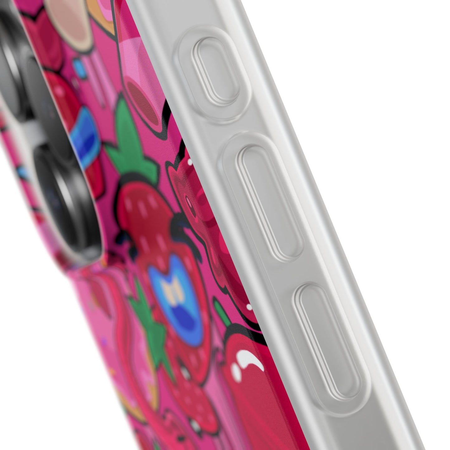 Pink Strawberry Flexi Phone Case