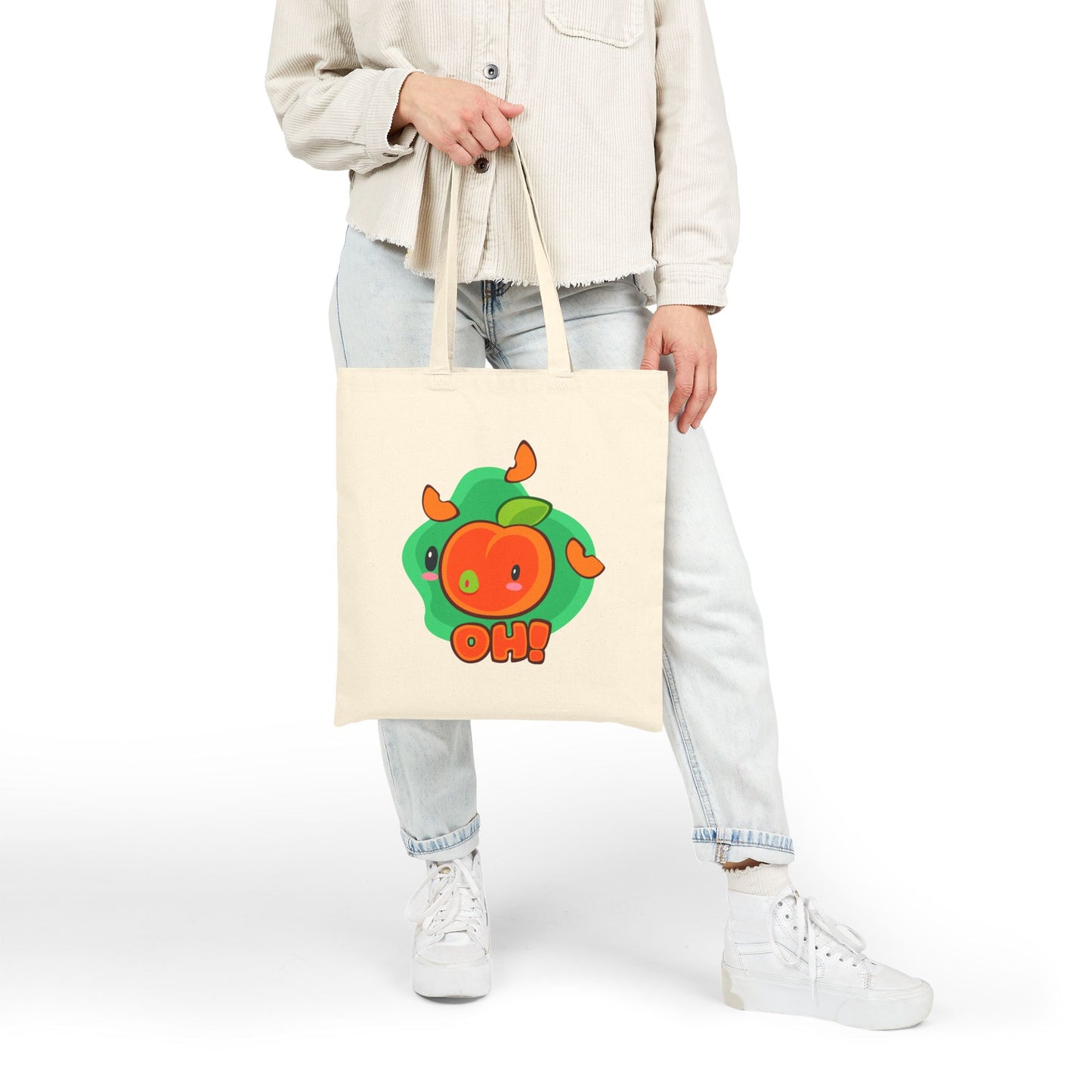 Cute Peach Tote Bag