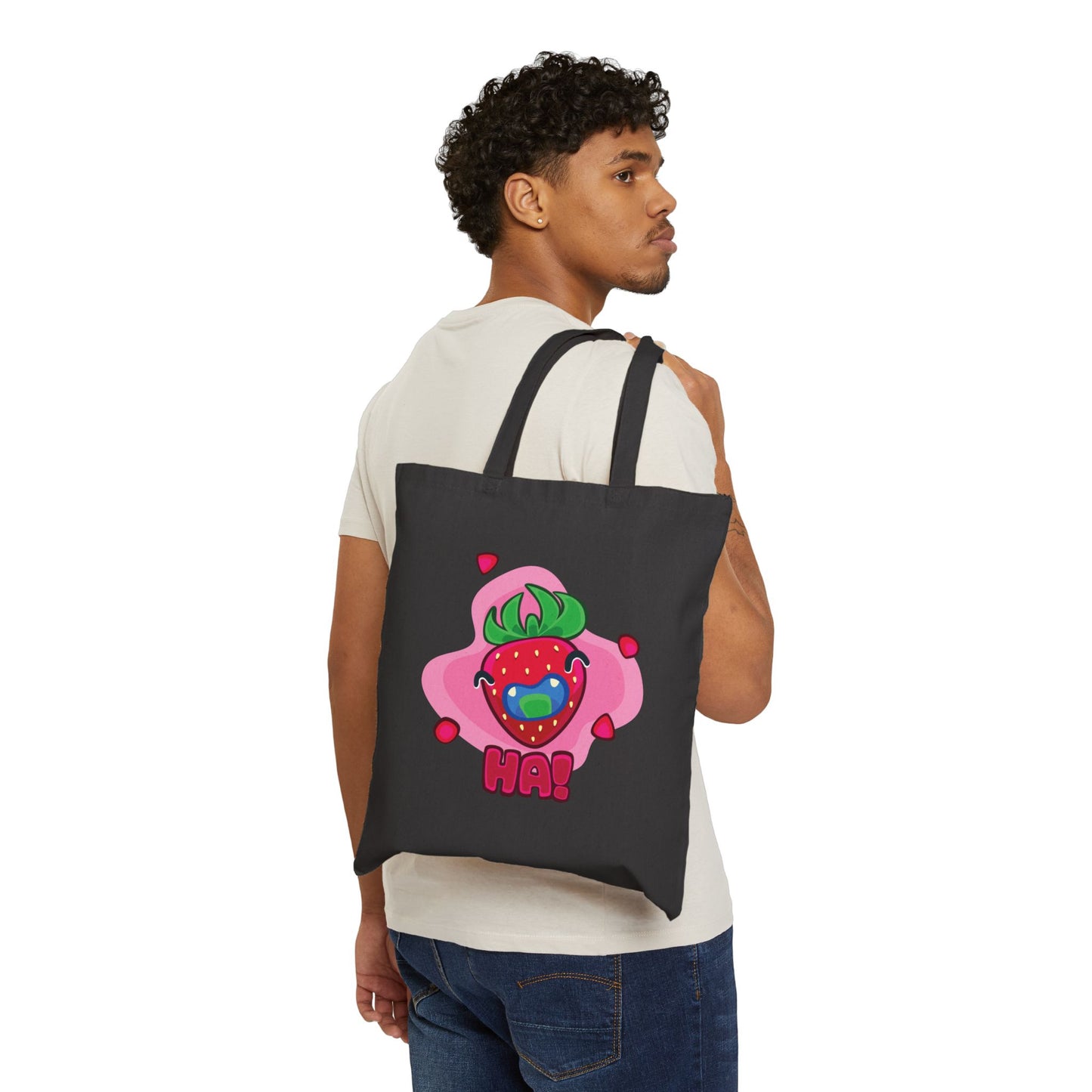 Pink Strawberry Tote Bag