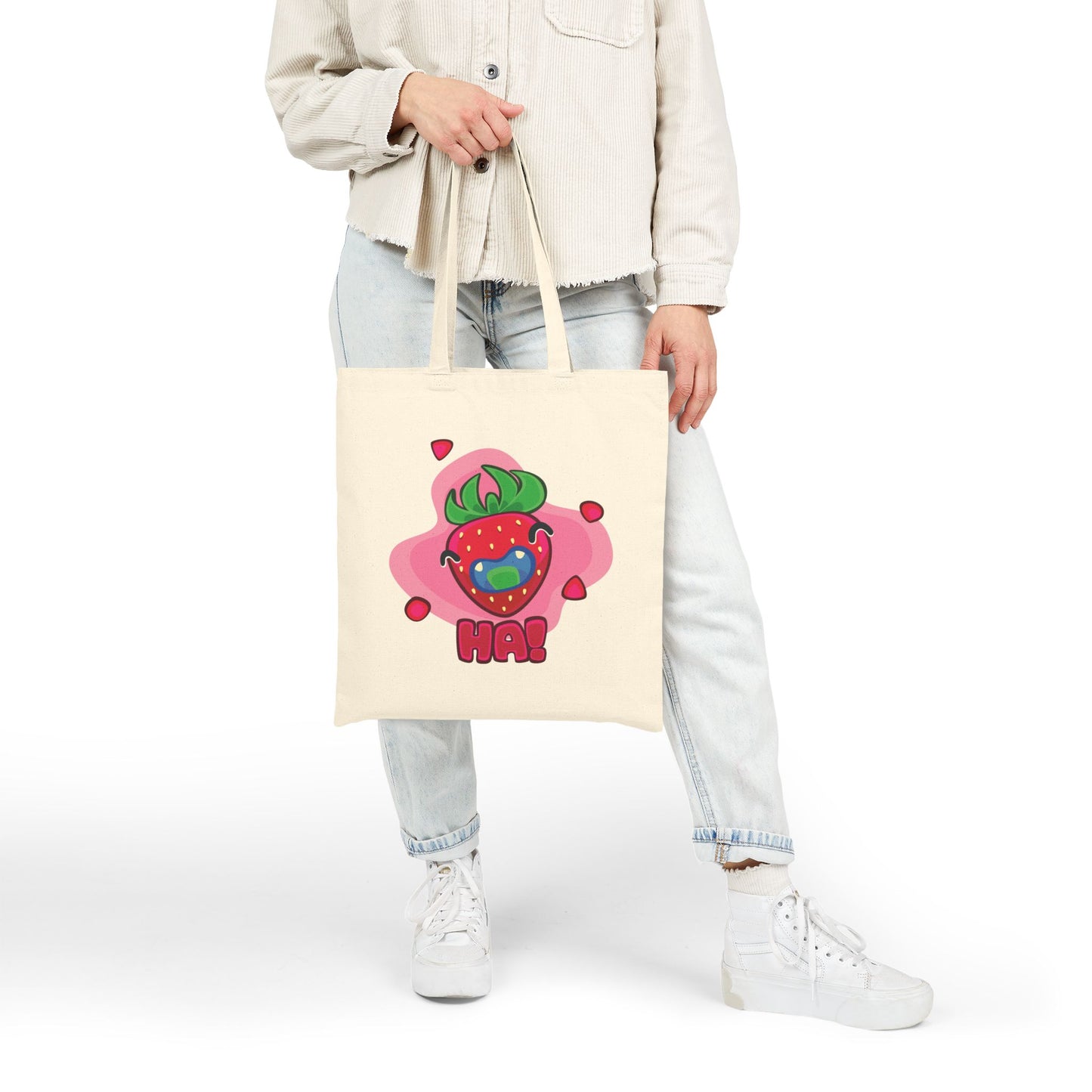 Pink Strawberry Tote Bag
