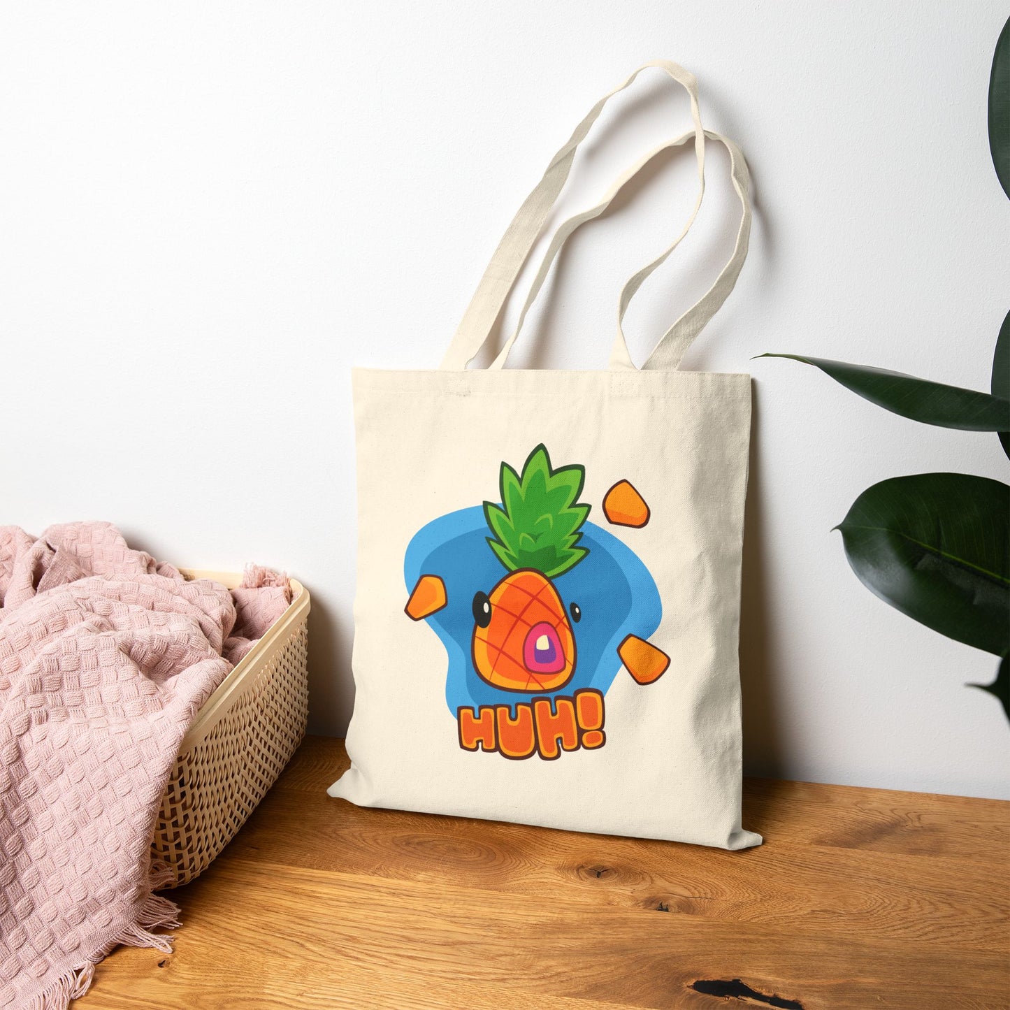 Goofy Pineapple Tote Bag