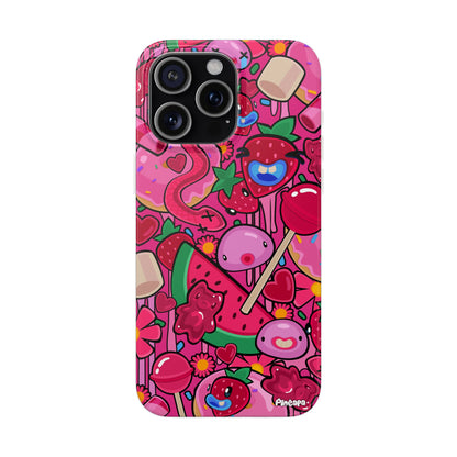 Pink Strawberry Flexi Phone Case