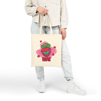 Pink Strawberry Tote Bag
