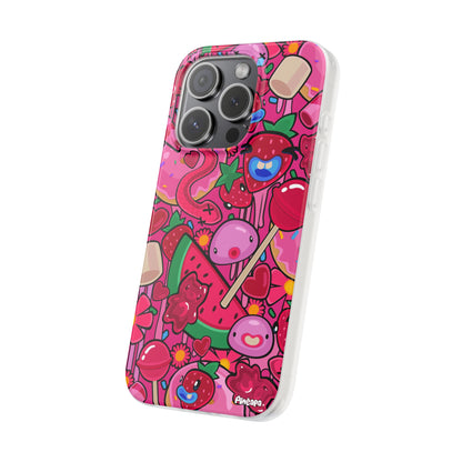 Pink Strawberry Flexi Phone Case