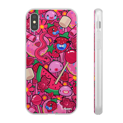 Pink Strawberry Flexi Phone Case